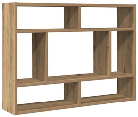 kézműves tölgy színű szerelt fa fali polc 75 x 16 x 55 cm