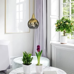 Csillár zsinóron MONTE 1xE27/60W/230V á. 15 cm arany