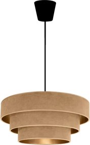 BRILAGI - LUNETA függeszték kábellel 1xE27/60W/230V, átm. 40 cm, bézs/arany