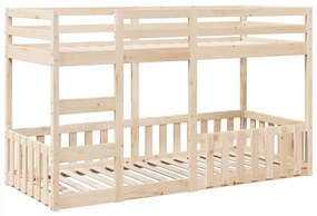 tömör fenyőfa emeletes ágy 80x200 cm