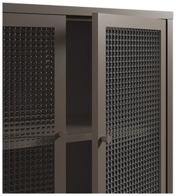 Szürke fém tálalószekrény 121x90x40 cm Layna – Marckeric