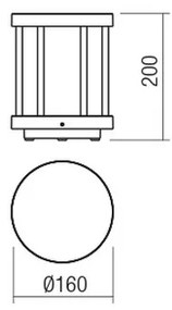 Redo 90577 - LED kültéri lámpa KALEN LED/8W/230V 3000K 20 cm IP65 antracit