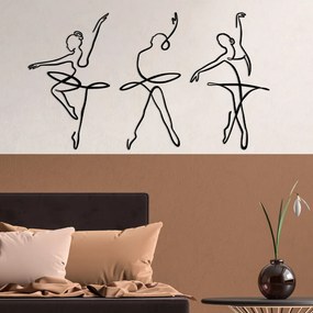 Ballerina fém fali dekoráció, 70×0,15 cm