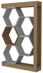 könyvespolc Artemis - Walnut, White
