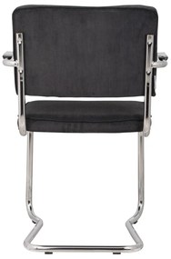 Ridge Kink Rib 2 db fekete karfás szék - Zuiver