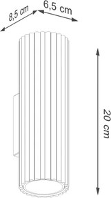 Brilagi - LED fali lámpa CRESTO 2xGU10/10W/230V 20 cm bordó