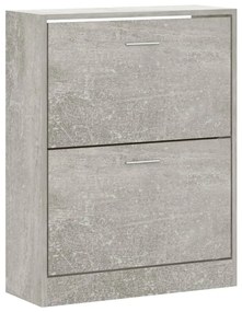betonszürke szerelt fa cipőszekrény 63x24x81 cm