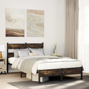 sonoma tölgy színű fejtámlás ágykeret matrac nélkül 120x200 cm