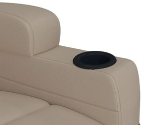cappuccino műbőr felállást segítő fotel