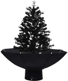 vidaXL fekete PVC havazó karácsonyfa ernyő alakú talppal 75 cm