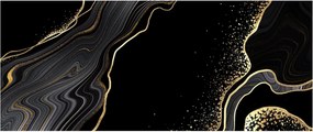 Kép - Fekete és arany márvány (120x50 cm)