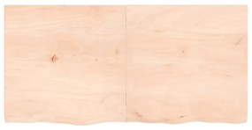 kezeletlen tömör tölgyfa fali polc 120x60x(2-4) cm