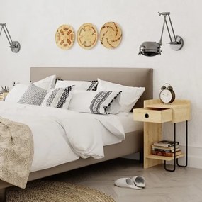 Éjjeli szekrényke CACTUS 60x29,5 cm bézs/fekete