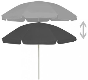 antracitszürke strandnapernyő 240 cm