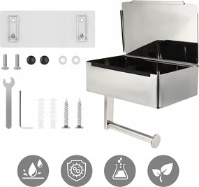 WC-papír tartó polccal Akasztó Wc-törlőkendő Tartó