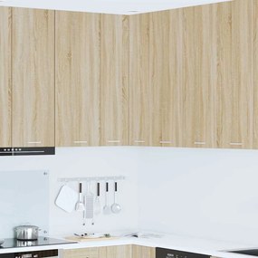 Függő szekrény Riga Sonoma tölgy és fehér 57 x 57 x 100 cm