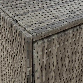 szürke polyrattan kerti tárolószekrény 100 x 55,5 x 80 cm