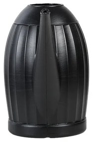 Locsolókanna bordázott mintával, 2 literes, fekete