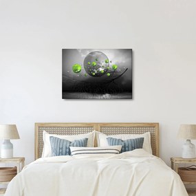Zöld absztrakt gömbök képe (70x50 cm)