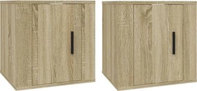 vidaXL 2 db sonoma tölgy fali TV-szekrény 40x34,5x40 cm