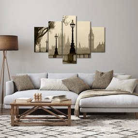 Kép - London a ködben, Anglia (150x105 cm)