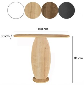 Ellittica Sapphire Oak összecsukható konzolasztal