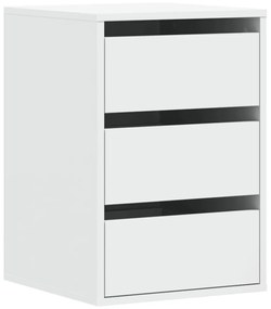 vidaXL fehér szerelt fa fiókos sarokszekrény 40 x 41 x 58 cm