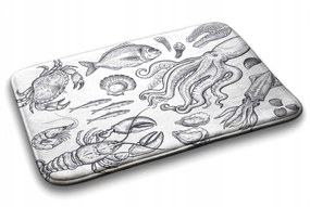 Fürdőszobaszőnyeg Tengeri állatok 90x60 cm