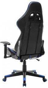 fekete és kék műbőr gamer szék