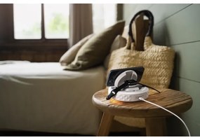 Immax 08983L - Ébresztő LCD-vel, 27W/9V Qi vezeték nélküli töltő, fehér