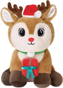 Plüss rénszarvas ajándék karácsonyi dekoráció 25cm