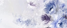Kép - Virágok, textúrált festmény (120x50 cm)