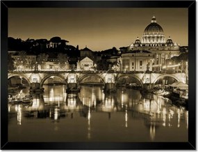 Poszterek keretben 40x30 Róma Vatikán panoráma