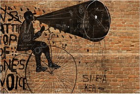 Kép - Férfi kerékpáron Banksy stílusában (90x60 cm)