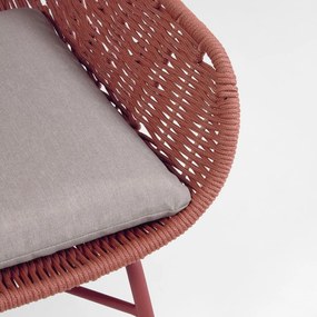 Abeli terrakotta színű kerti fotel - Kave Home