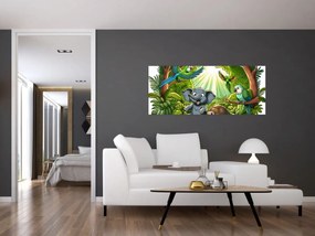 Kép - Vidám állatkák (120x50 cm)