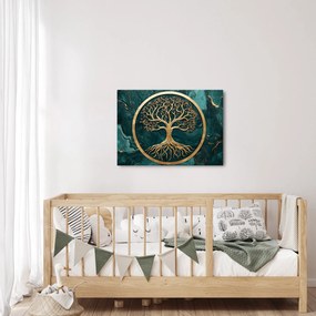 Kép – Márványban lévő arany életfa (70x50 cm)