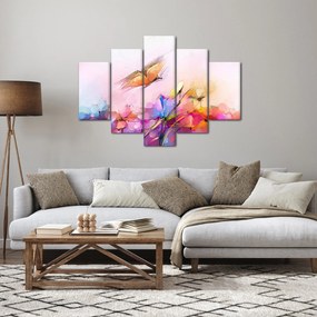 Kép - pillangó a virág felett, absztrakció (150x105 cm)