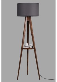 Fekete-barna állólámpa textil búrával (magasság 176 cm) Sehbalı Tripod – Opviq lights
