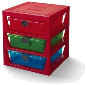 Storage piros rendszerező 3 fiókkal - LEGO®