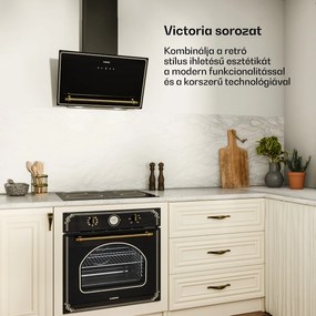 Klarstein Victoria üvegkerámia főzőlap, 4 zóna, Elegáns, időtálló, 6600 W, 60 cm
