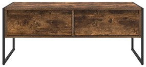 vidaXL Dohányzóasztal fiókkal Füstös tölgy 100 x 46 x 40 cm Faanyag