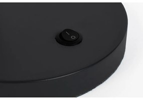 Fekete asztali lámpa fém búrával (magasság 60 cm) Hajo – White Label
