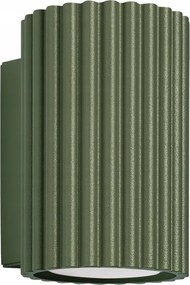 Fali lámpa modern zöld bordázott 10 cm felül vagy alul 1db Sollux