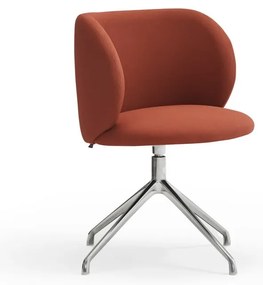 Téglavörös kárpitozott étkezőfotel Mogi – Teulat