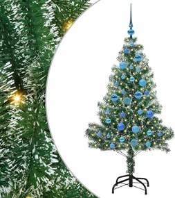vidaXL Mű karácsonyi fa hóval borítva LED fényekkel 150 LED-del 150 cm