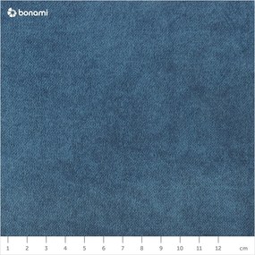 Sötétkék kárpitozott ágyneműtartós egyszemélyes ágy ágyráccsal 80x200 cm Bunny – Ropez