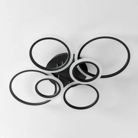 Brilagi - LED Dimmelhető felületre szerelhető csillár ORBITS LED/85W/230V 3000-6500K fekete + távirányító