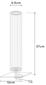 Lucide 73506/01/30 - Asztali lámpa LIONEL 1xE27/60W/230V