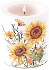 Napraforgó virágos átvilágítós viaszgyertya közepes Sunflowers